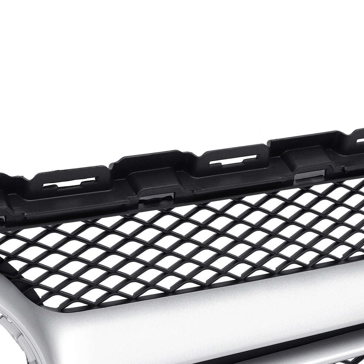 Sliver AMG Style Front Grill Mesh Grille For Mercedes Benz C Class
