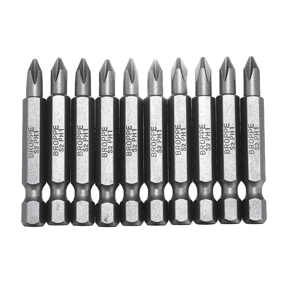10Pcs Magnetic Phillips Screwdriver Bits PH0/PH1/PH2/PH4 1/4 Inch Hex Shank Screwdriver Set