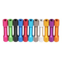 10Pcs M3 28mm Knurled Standoff Aluminum Alloy Multicolor