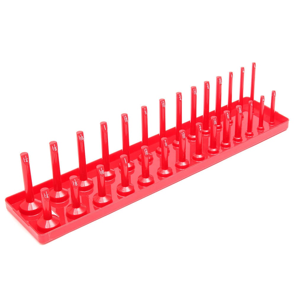 3pcs 1/4 3/8 1/2 Inch SAE Metric Socket Holder Tray Socket Organizer
