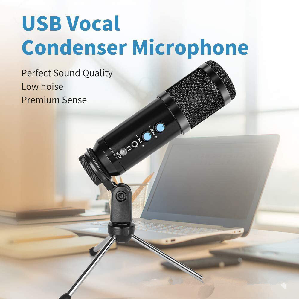 Professional USB-900 Condenser Microphone Studio Karaoke Micro Recording USB with Tripod