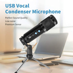 Professional USB-900 Condenser Microphone Studio Karaoke Micro Recording USB with Tripod