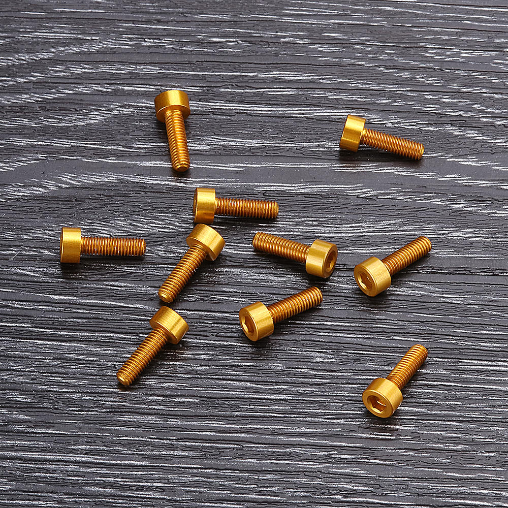 10Pcs M310mm Hex Socket Screw M3 Cap Head Bolt 7075 Aluminum Alloy Multicolor
