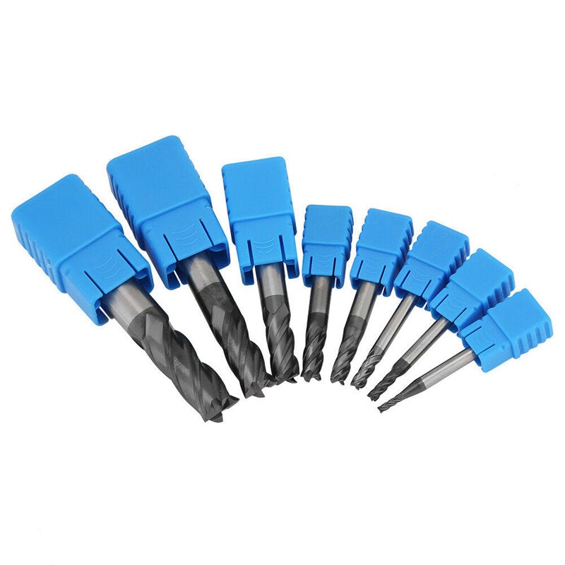 HRC45 1-12mm 4 Flutes Carbide Tungsten Steel Milling Cutter Tool