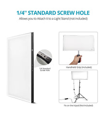 Bi-Color Flexible LED Light Protable 3200K 5500K 448pcs LEDs with 2.4G Remote Contol for Photography Shooting Interview Fill Light