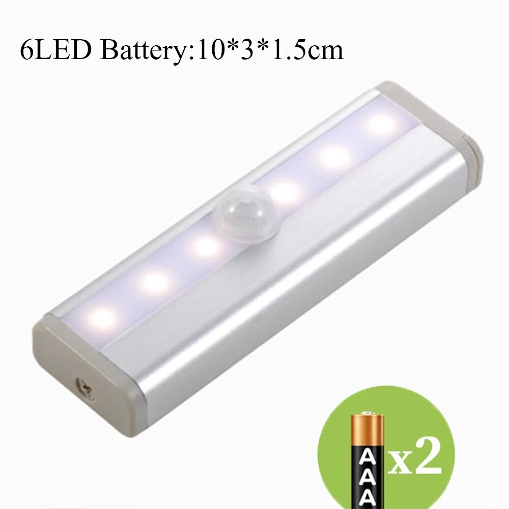 Wireless LED Cabinet Night Light Motion Sensor Light Closet Night Lamp for Kitchen Bedroom Staircase Lighting