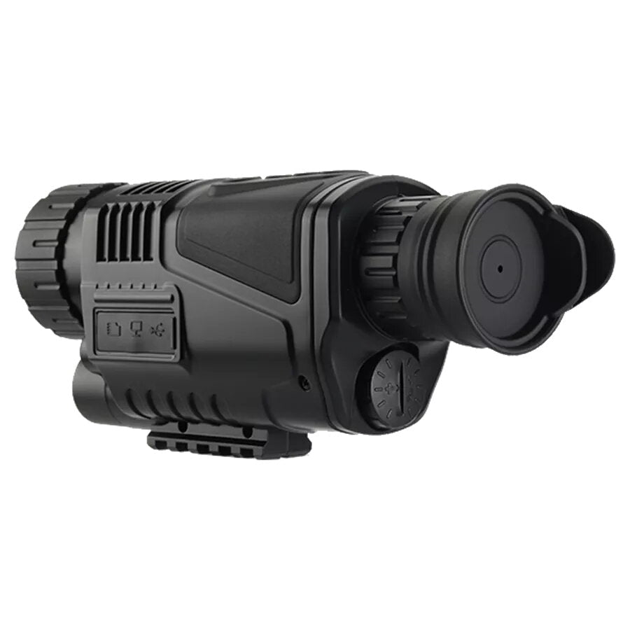Outdoor 200m Range HD Infrared Digital Night Vision Hunting Monocular with 5X Optical Zoom Photo Video Recording Function Support AV Output