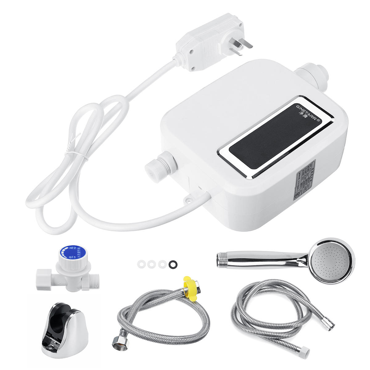 3500W 220V Electric Tankless Instant Hot Water Heater Kitchen Faucet Bath Shower Head