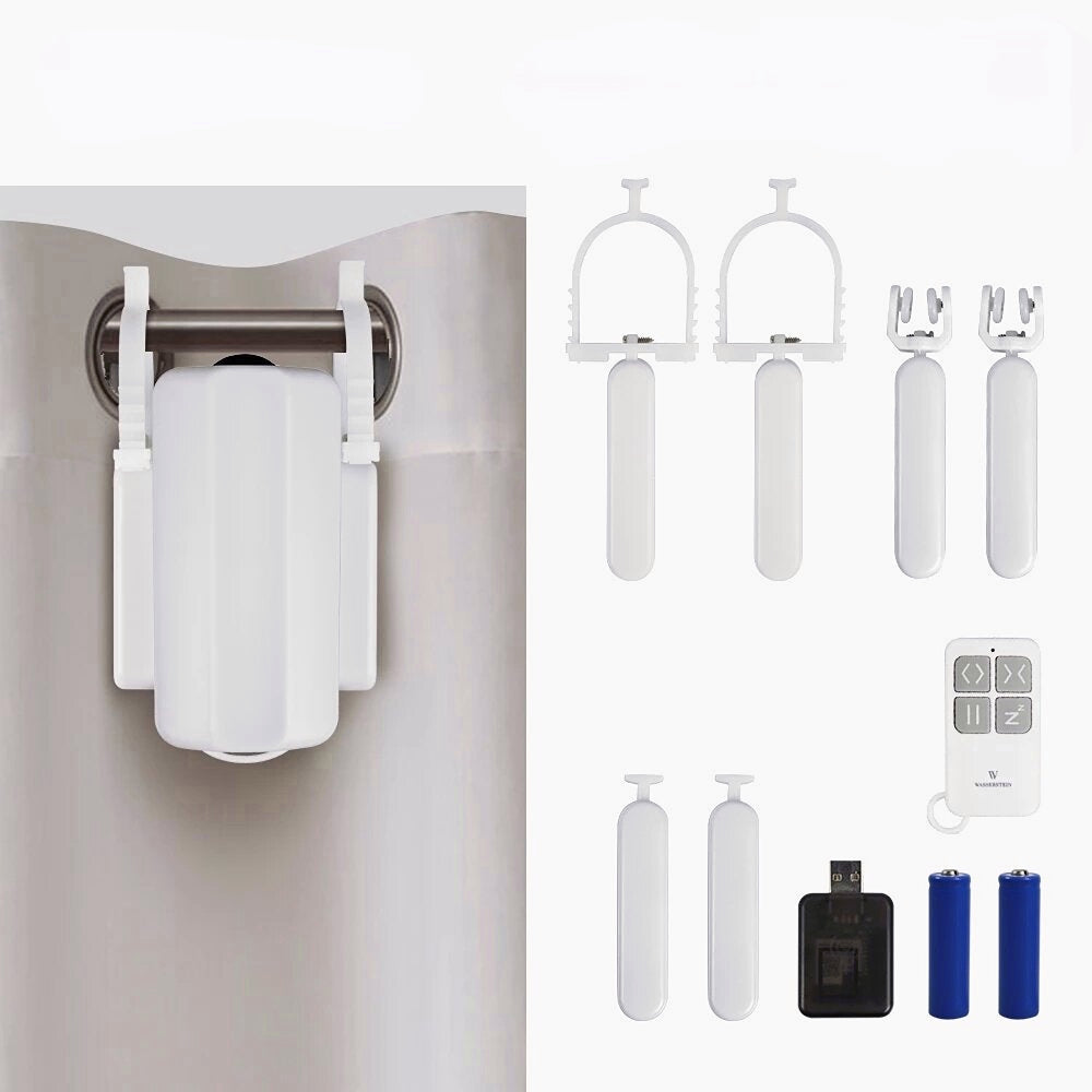 WiFi Tuya Smart Life Curtain Driver Robot With Alexa Google Home Control For Roman Rods