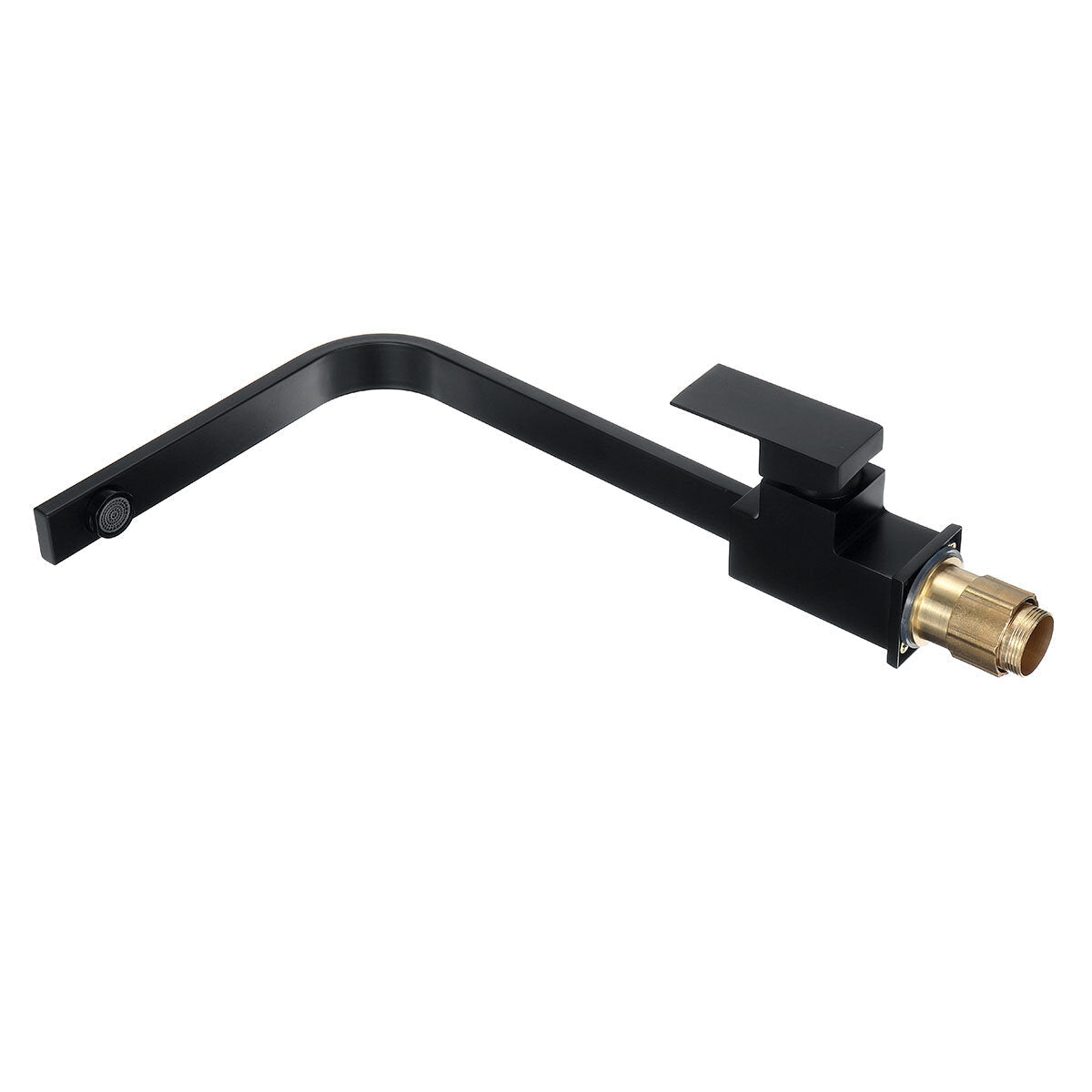 Modern Black Kitchen Sink Taps Mixer Tap Single Lever Basin Brass Mono Faucet