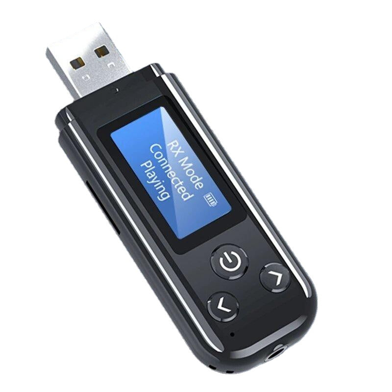Wireless Bluetooth 5.0 USB Receiver Transmitter 3.5mm Aux Audio Adapter for Headphones Speaker with Mic