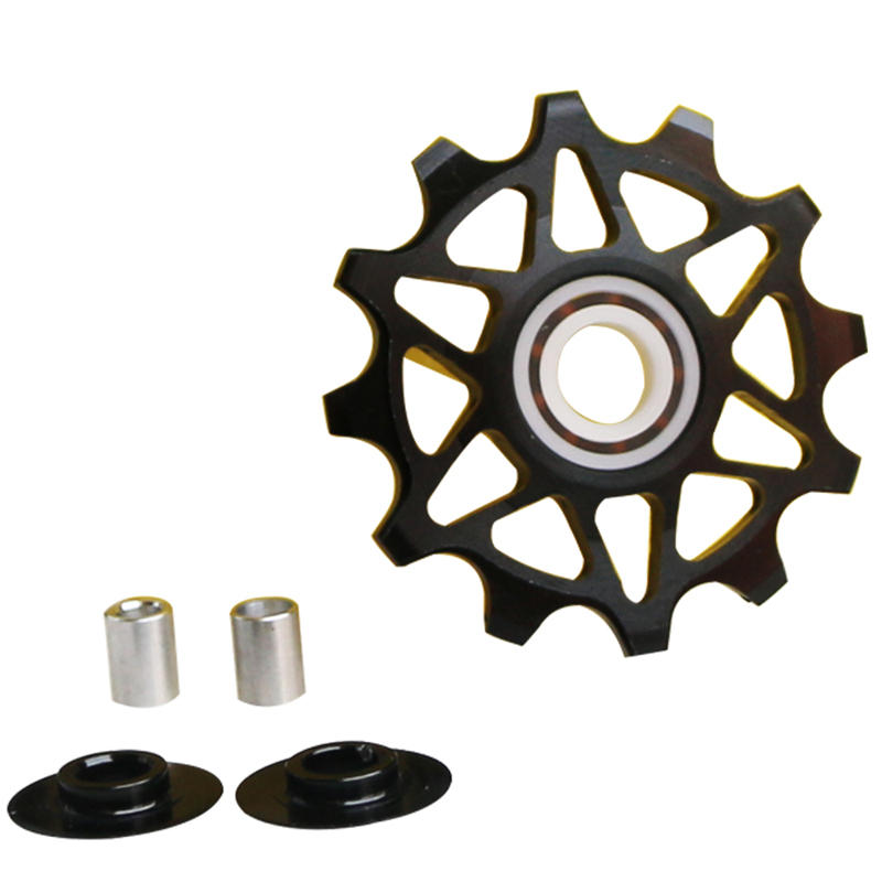 Bicycle Bike Rear Derailleur Ceramic Guide Pulley 12T Positive and Negative Tooth Guide Wheel Cycling Bike Ceramics Bearing Guide Pulley