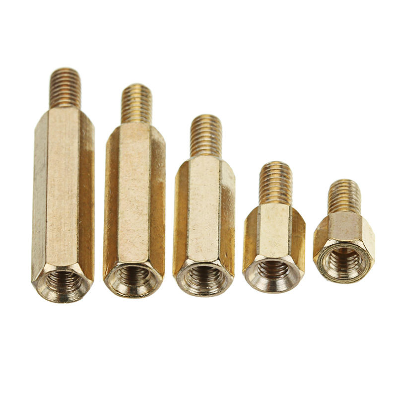 M3BH4 100Pcs M3 Male-Female Brass Hex Standoffs Support Spacer Pillar Screw for PCB Board