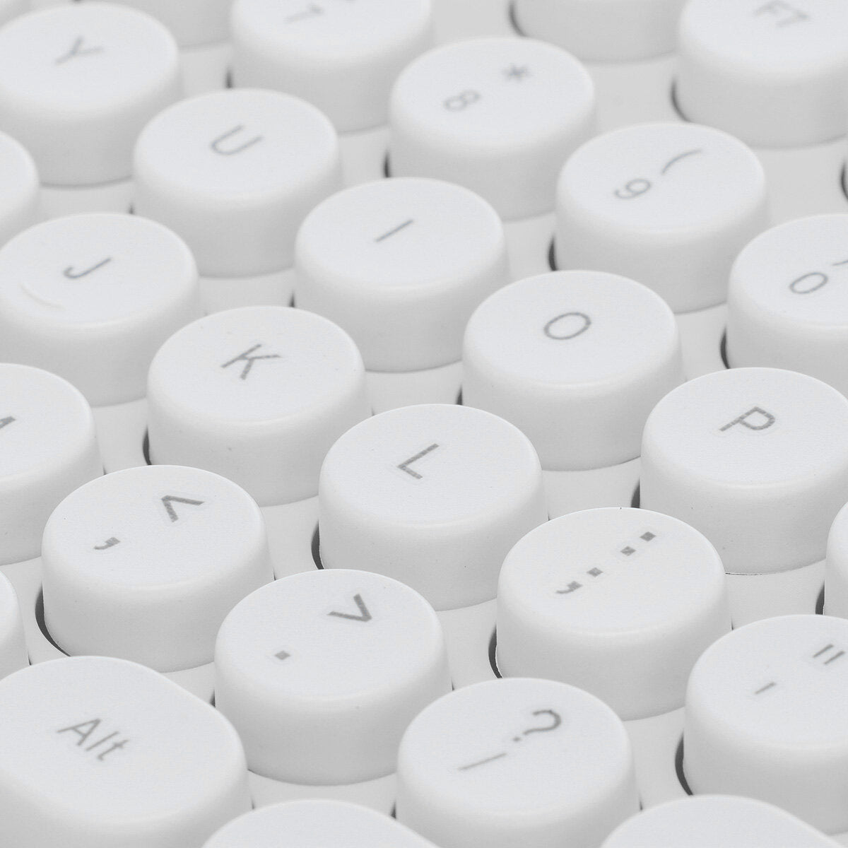 104 Keys Computer Keyboard USB Wired Punk Round Keycaps Mechanical Feeling Gaming Keyboard