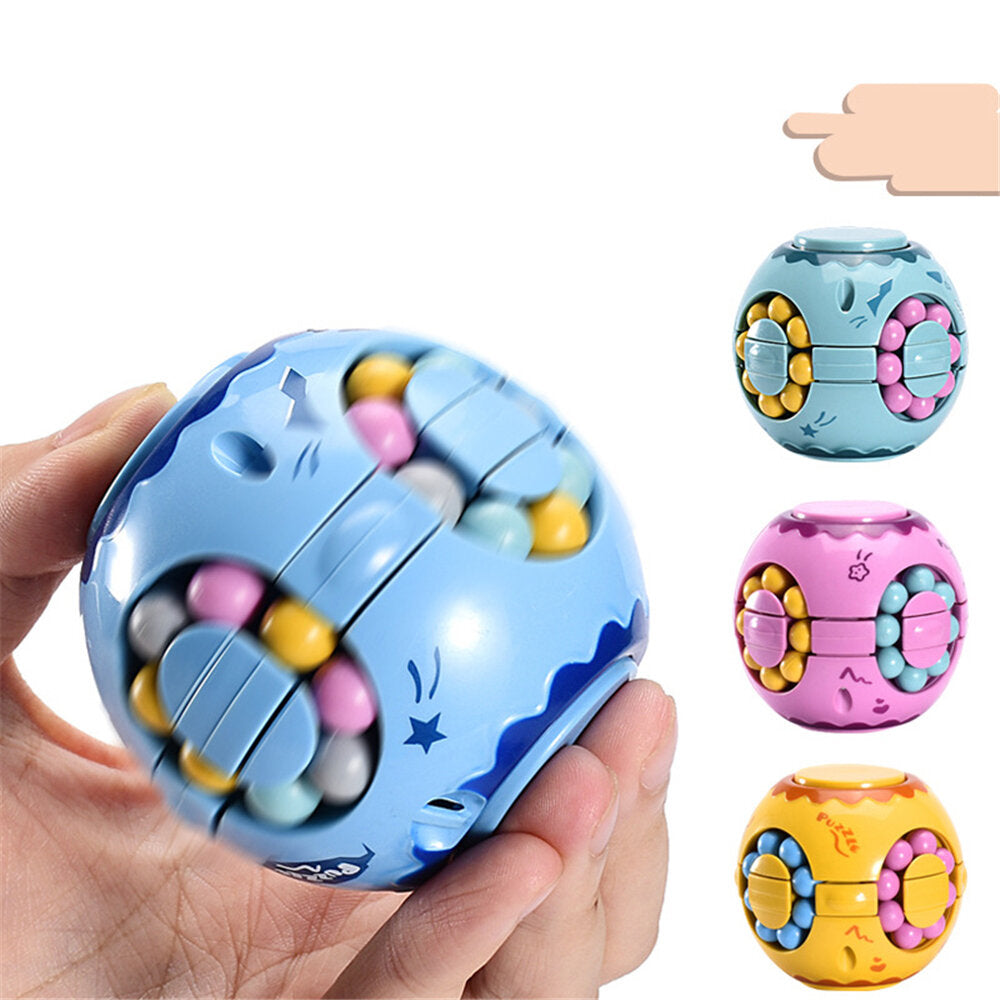 Fingertip Magic Bean Stress Relief Rotating Gyroscope Round Cube Toys Children Adult Educational Puzzle Toys