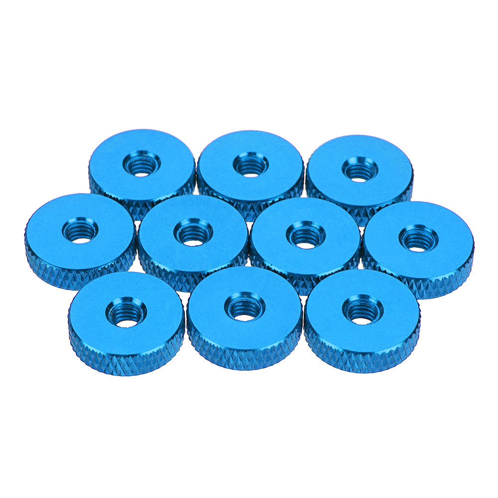 M4AN3 10Pcs M4 Manual Knurled Thumb Screw Nut Spacer Flat Washer Aluminum Alloy Multicolor
