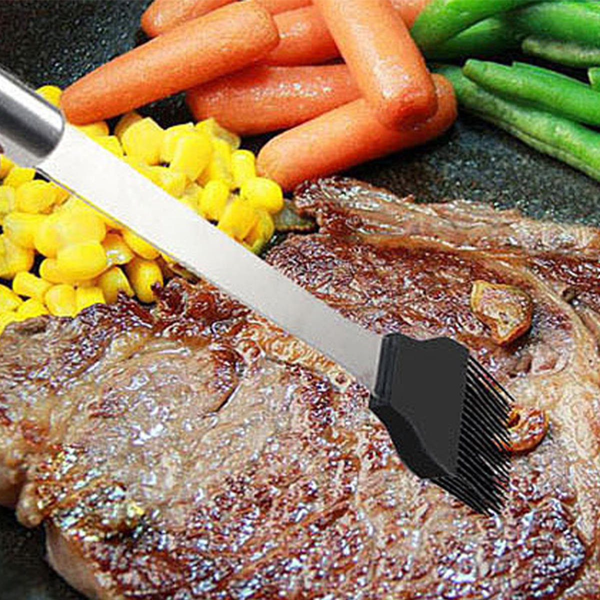 25Pcs Stainless Steel BBQ Tools Set Barbecue Accessories Tableware Outdoor Camping Cooking Tools Kit