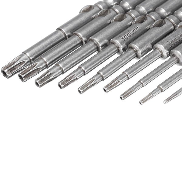 9Pcs 802 Torx Screwdriver Bits Set T5-T25 6mm Round Shank Electric Screwdriver Bits