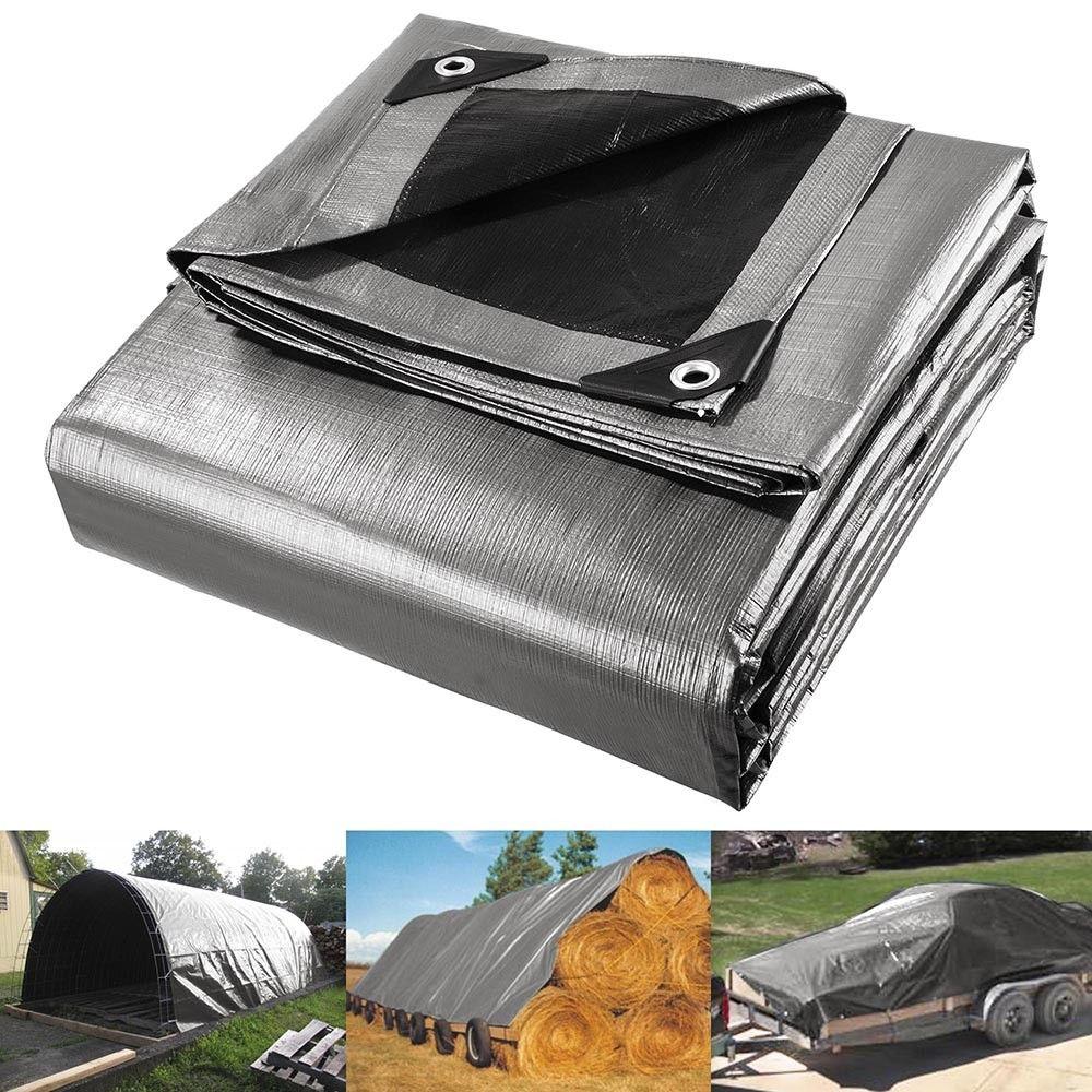 Heavy Duty Poly Tarps PE Farm Tarpaulin Camping Cover UV Water Rot Proof Tent Sunshade