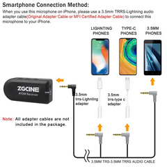 Wireless Lapel Microphone Receiver Kit mini 2.4G Video Recording Mic Tripod phone holder for Camera DSLR Smartphon