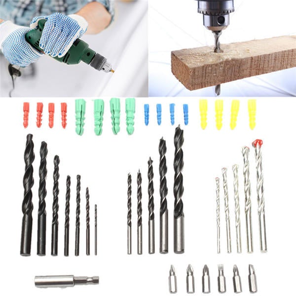 300pcs 2-10mm Drill Bit Set Twist Building with Expansion Screws for Wood Working
