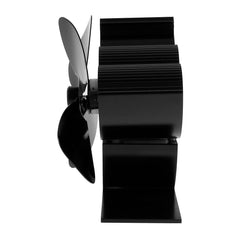 4 Blade Heat Self-Power Wood Stove Fan Burner Efficient Fireplace Silent