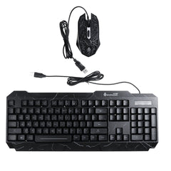 104 Key USB Wired Gaming Keyboard and Mouse Set RGB LED Changing Backlight Mouse For Computer Desktop Notebook