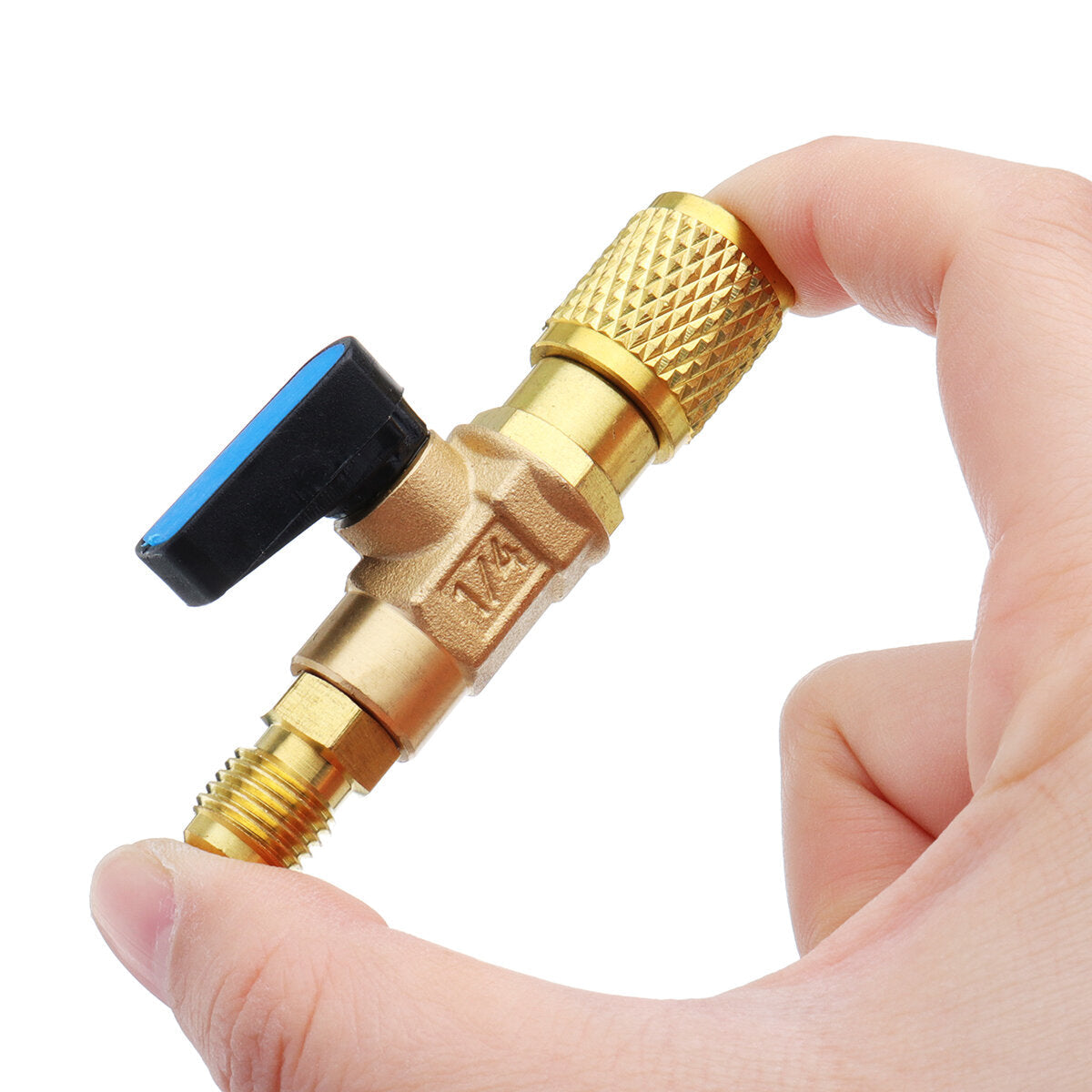 3pcs/set 3 Colors R410A Refrigerant Brass Straight Ball Valves AC Charging Hoses