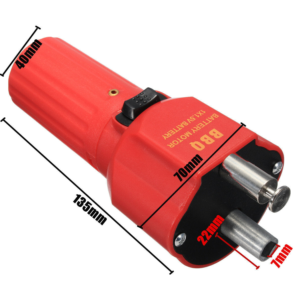 5V Oven Small Barbecue Motor BBQ Grill Red Bracket Rotator Rotisserie 135*70MM