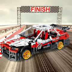 591 Pcs 1:17 Ares Mechanical Engineering Car Small Particle DIY Assembled Building Blocks Pull Back Racing Car Model Toy for Birthday Gift