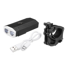 2* L2 1500LM Smart Power Indicator 5200mAh Rechargable Wide Angle IP65 Waterproof Bike Light Power Bank