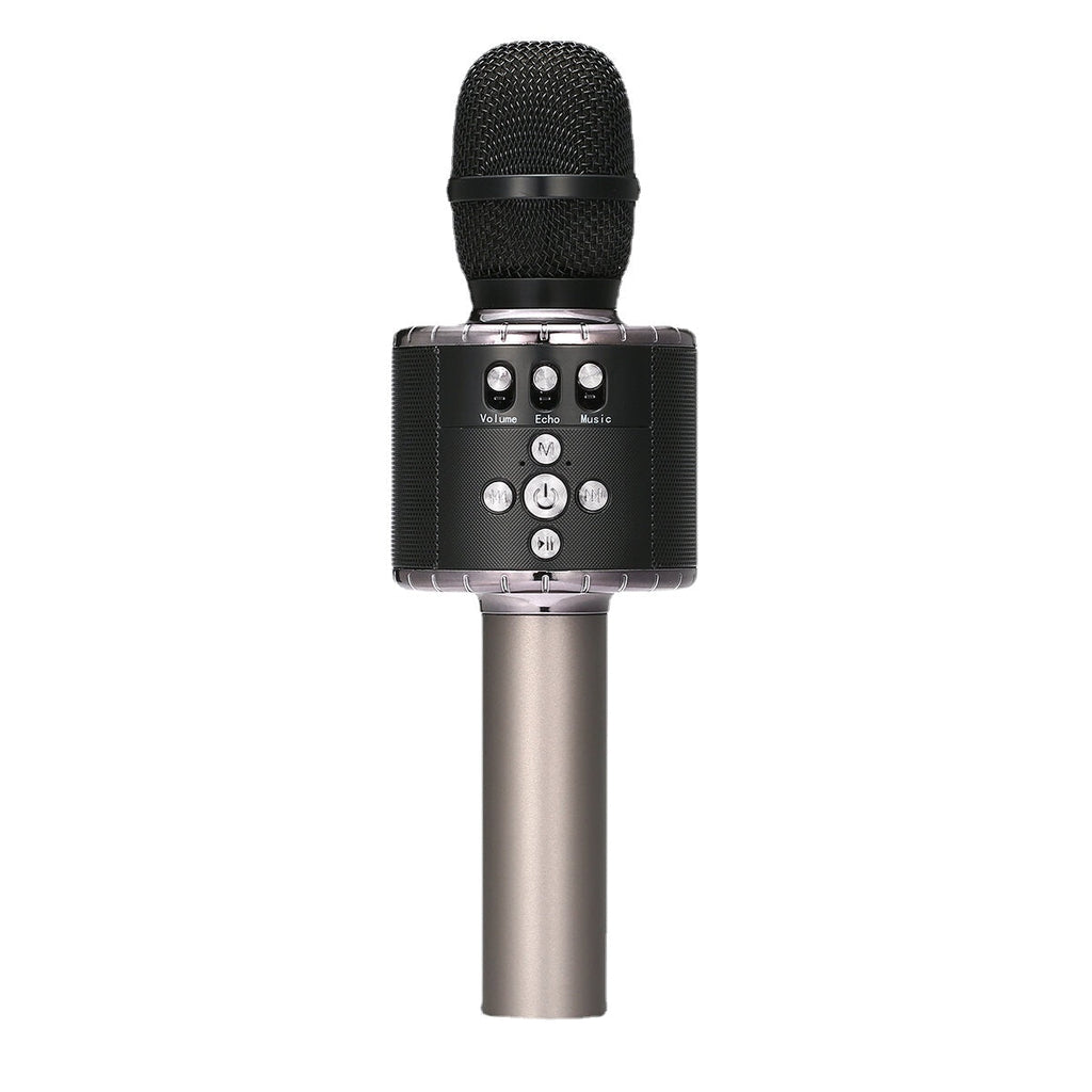 Wireless Bluetooth Karaoke Microphone Speaker Handheld Cordless KTV MIC Stereo Music Player