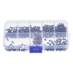 500Pcs M2 Nylon Screw Bolt Black Round Cross Screw Hex Nut Spacer Nylon PCB Assortment