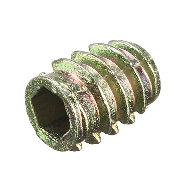 5Pcs M4x10mm Hex Drive Screw In Threaded Insert For Wood Type E