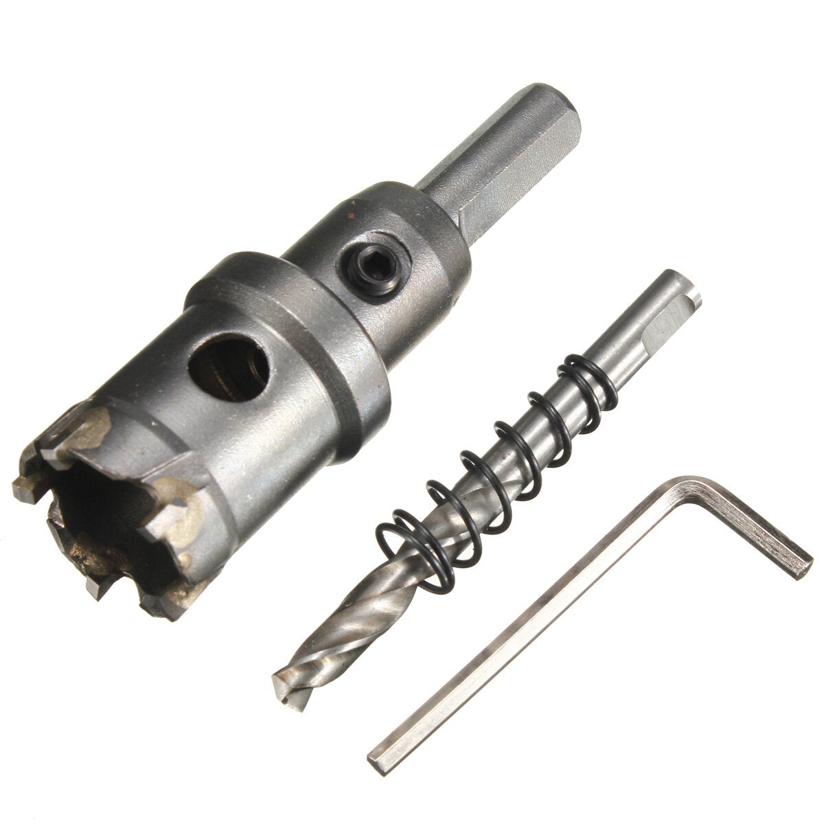 25mm - 45mm Carbide Tip Metal Cutter Hole Saw with Wrench/ Twist Drill Bit