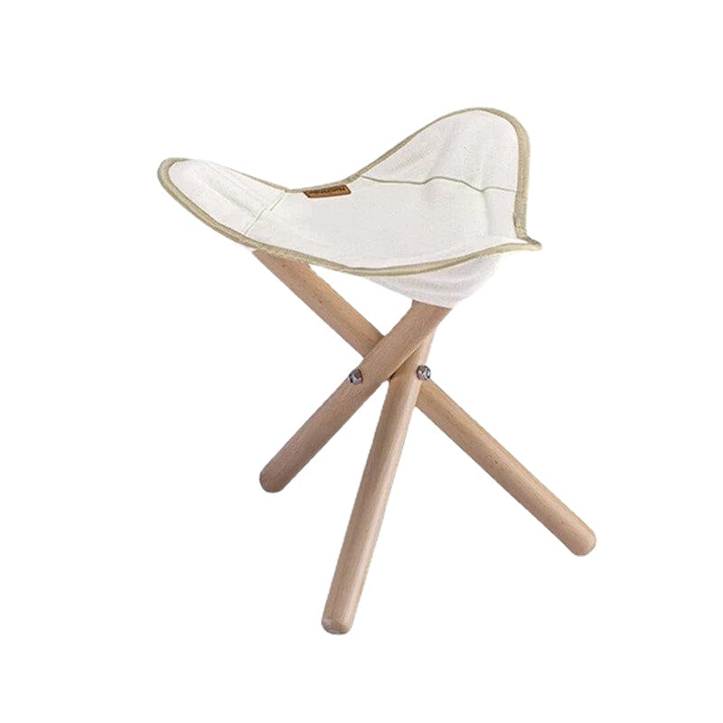 Outdoor Folding Triangle Stool Portable Wooden Camping Chair Bearing Weight 100kg Picnic Fishing Travel Stool