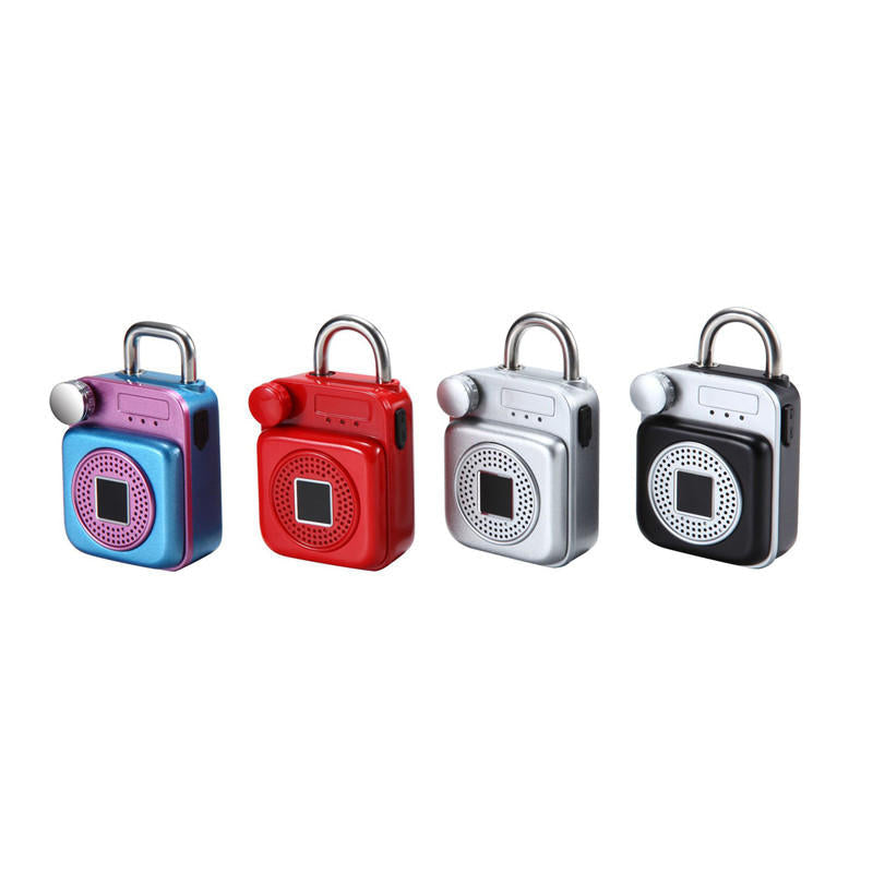 Mini Backpack Shape Bluetooth Speaker Smart Lock USB Charging APP/Fingerprint Unlock Padlock
