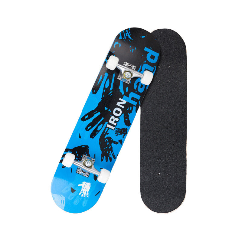 31.5'' 9 Ply Maple LED Flashing Skateboard Chrome Steel Longboard Bearing for Adults Beginner To Pro Outdoor