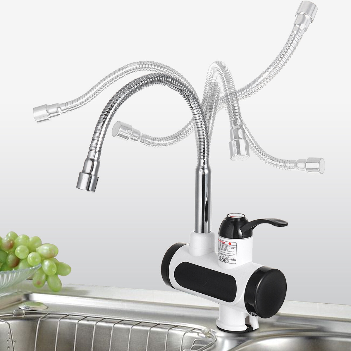3000W Electric Faucet Tap Instant Hot Water Digital Heater Home Bathroom Kitchen