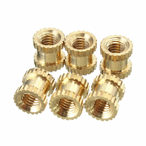 M3BN2 100pcs M3x5x5mm Metric Threaded Brass Knurl Round Insert Nuts