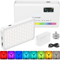 Video Light 2500K-9000K with Silicon Diffuser Camera Lamp CRI 95+ Smartphone Selfie Lighting Photography Live Broadcast