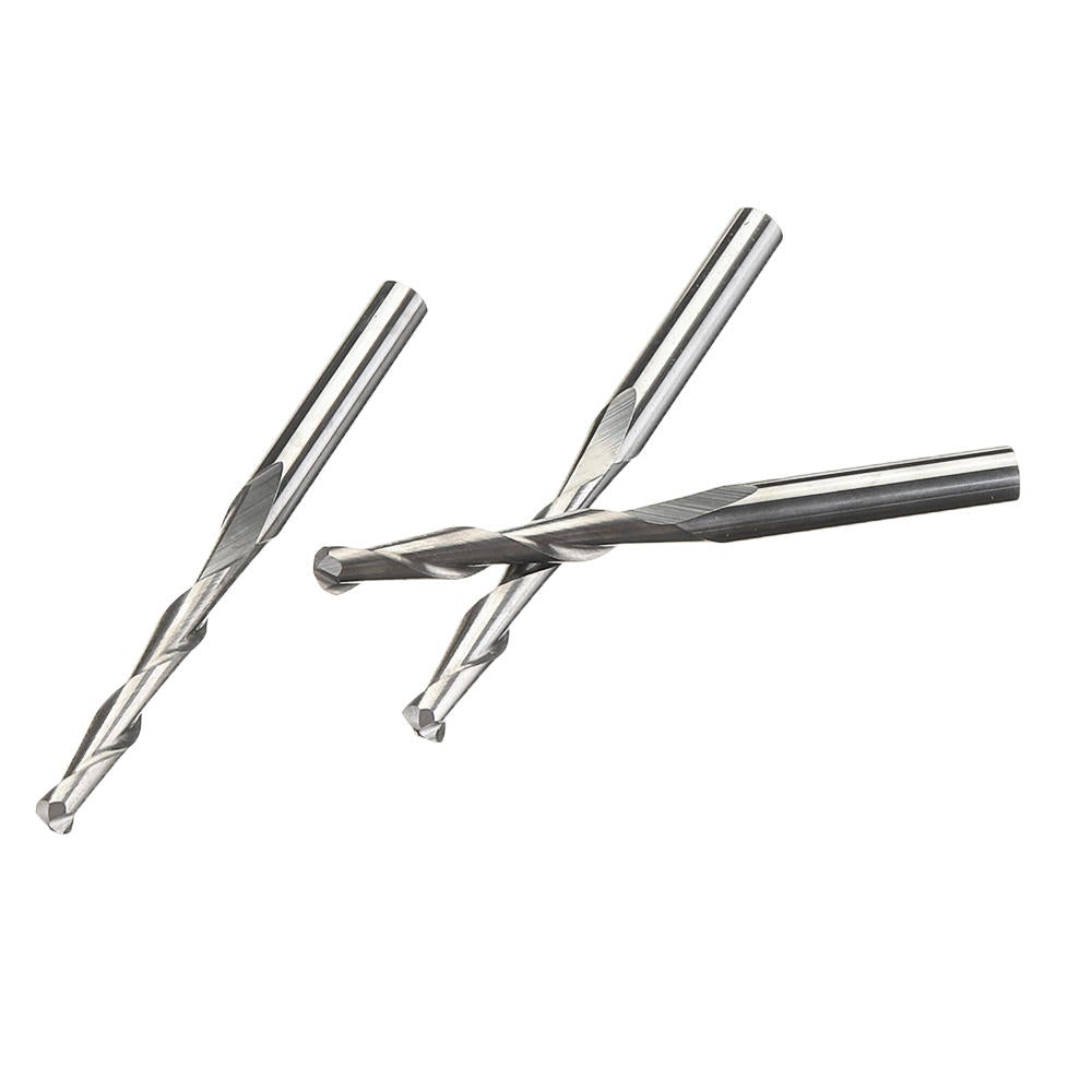 10pcs 1/8 Inch Shank Spiral Ball Nose End Mill 22mm Cutting Length CNC Milling Cutter