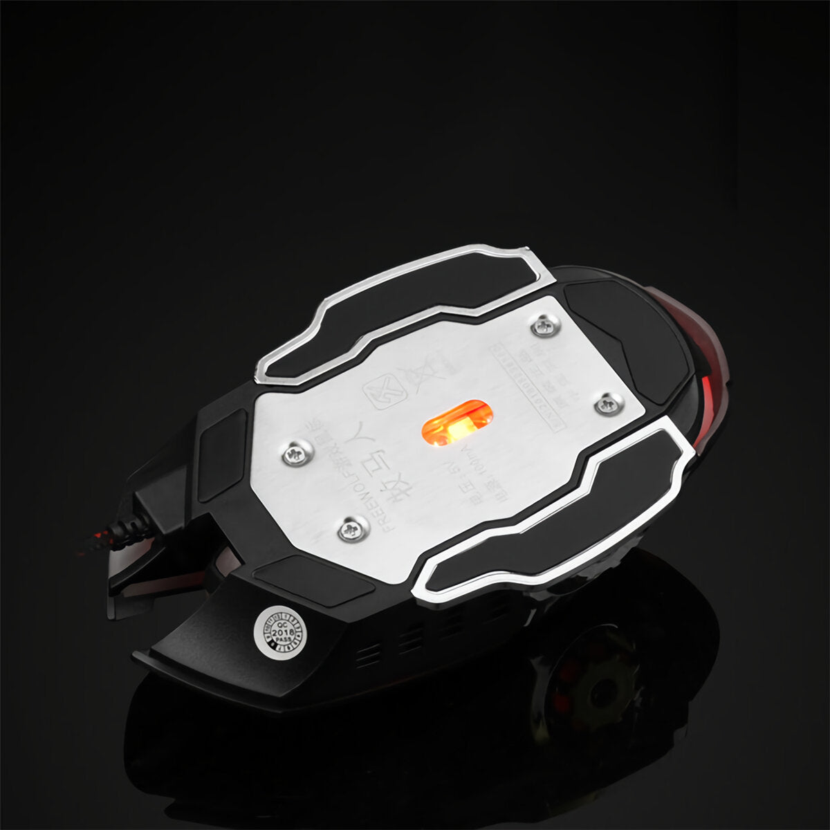 Wired Gaming Mouse Metal Base 800-3200DPI 4 Colors Breathing Backlight Ergonomic Home Office Mice for Desktop Computer Laptop PC
