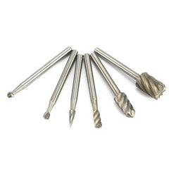 6Pcs 1/8 Inch Shank Milling Rotary File Burrs Bit Set Carving Tools