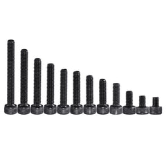 195Pcs M4 12.9 Grade Carbon Steel Hex Socket Cap Head Screw Bolts Assortment Set