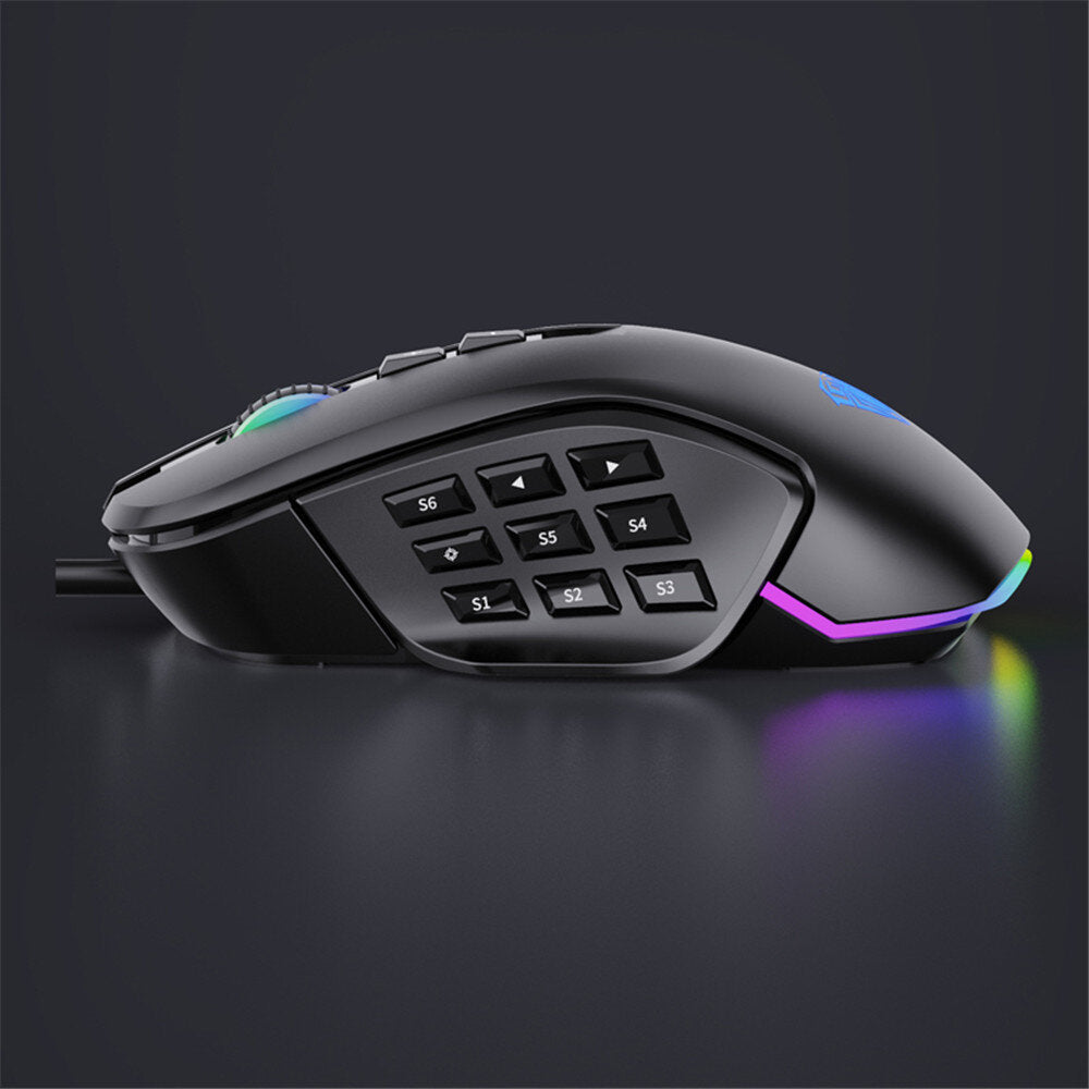 Wired Gaming Mouse 10000DPI Side Buttons Replacable All-Key Programmable Mouse For FPS MOBA MMO Game Players
