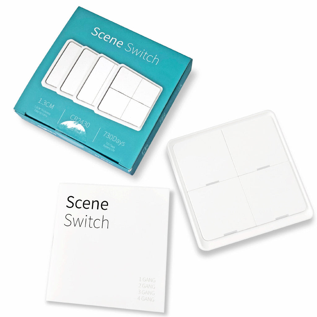 Smart Home Wireless Free Sticker 4-way Panel Scene Button Switch