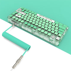 Transparent Mechanical Keyboard 80 Keys RGB Hot Swappable Triple Mode Bluetooth Wireless Gaming Keyboard with Suitcase