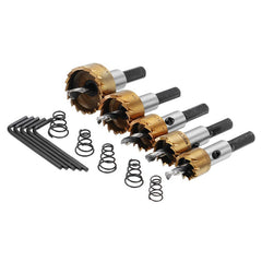 5pcs M35 Gold Coated Hole Sawtooth M35 Hole Saw Cutter Drill Bit Set 16/18.5/20/25mm