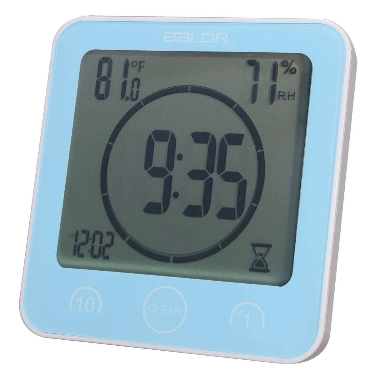 Digital Waterproof Shower Clock Temperature Sensor Wall Countdown Bathroom Timer